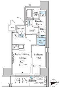 Park Axis Kanda Residence 704 Floor Plan