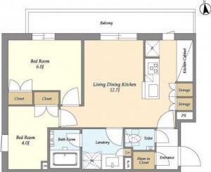 Belle Face Sangenjaya 205 Floor Plan