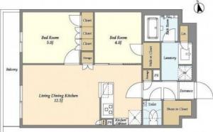 Belle Face Sangenjaya 504 Floor Plan