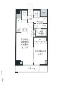 Comfort South Shirokanedai 303 Floor Plan