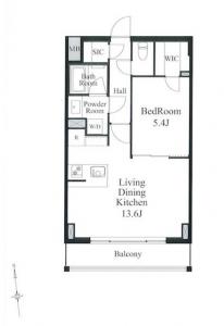 Comfort South Shirokanedai 204 Floor Plan