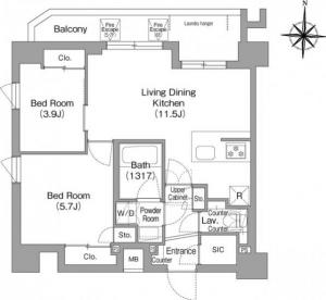 Comforia Live Shinagawa Togoshi 601 Floor Plan