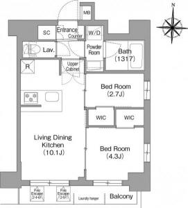 Comforia Live Shinagawa Togoshi 205 Floor Plan