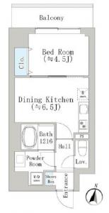 bleu ciel Nakameguro 202 Floor Plan