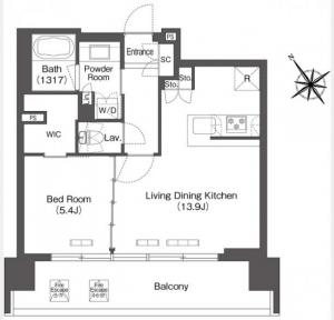 Comforia Shibaura Moku 403 Floor Plan