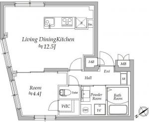 Atrio Flats Ochanomizu 401 Floor Plan