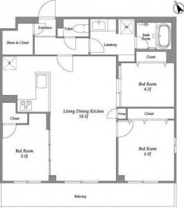 EM Palace Denenchofu 109 Floor Plan