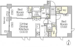 JP noie Himonya-minami 402 Floor Plan