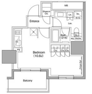 The Parkhabio Azabu-juban 1501 Floor Plan